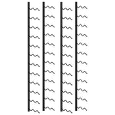 Wall-mounted Wine Racks for 48 Bottles 2 pcs Black Iron